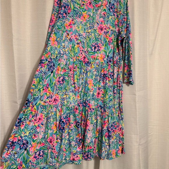 Lilly Pulitzer Vibrant Pattern Long Sleeve Dress XXL - Picture 4 of 8